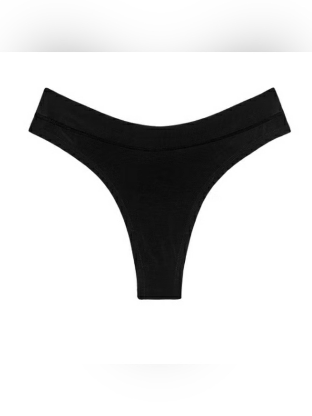 CUUP The Thong Womens Medium Black Modal Stretch Minimal Everyday Lingerie New